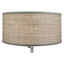 FenchelShades.com 17 in. W x 8 in. H Burlap Natural/Nickel Hardware Drum Lamp Shade