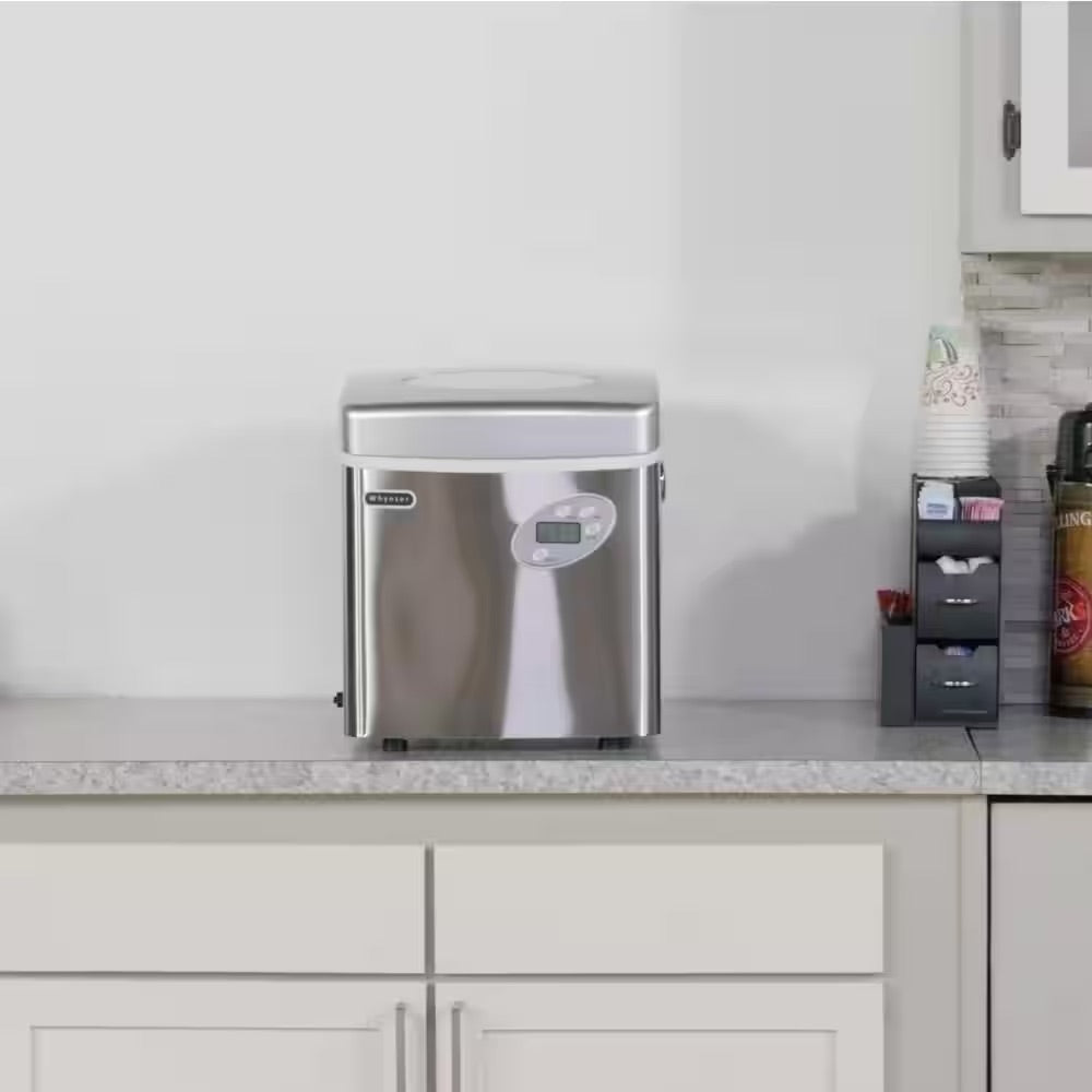 Whynter 49 lb. Portable Ice Maker in Stainless Steel with Water Connection