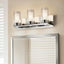 Home Decorators Collection Samantha 19.5 in. 3-Light Chrome LED Bathroom Vanity Light