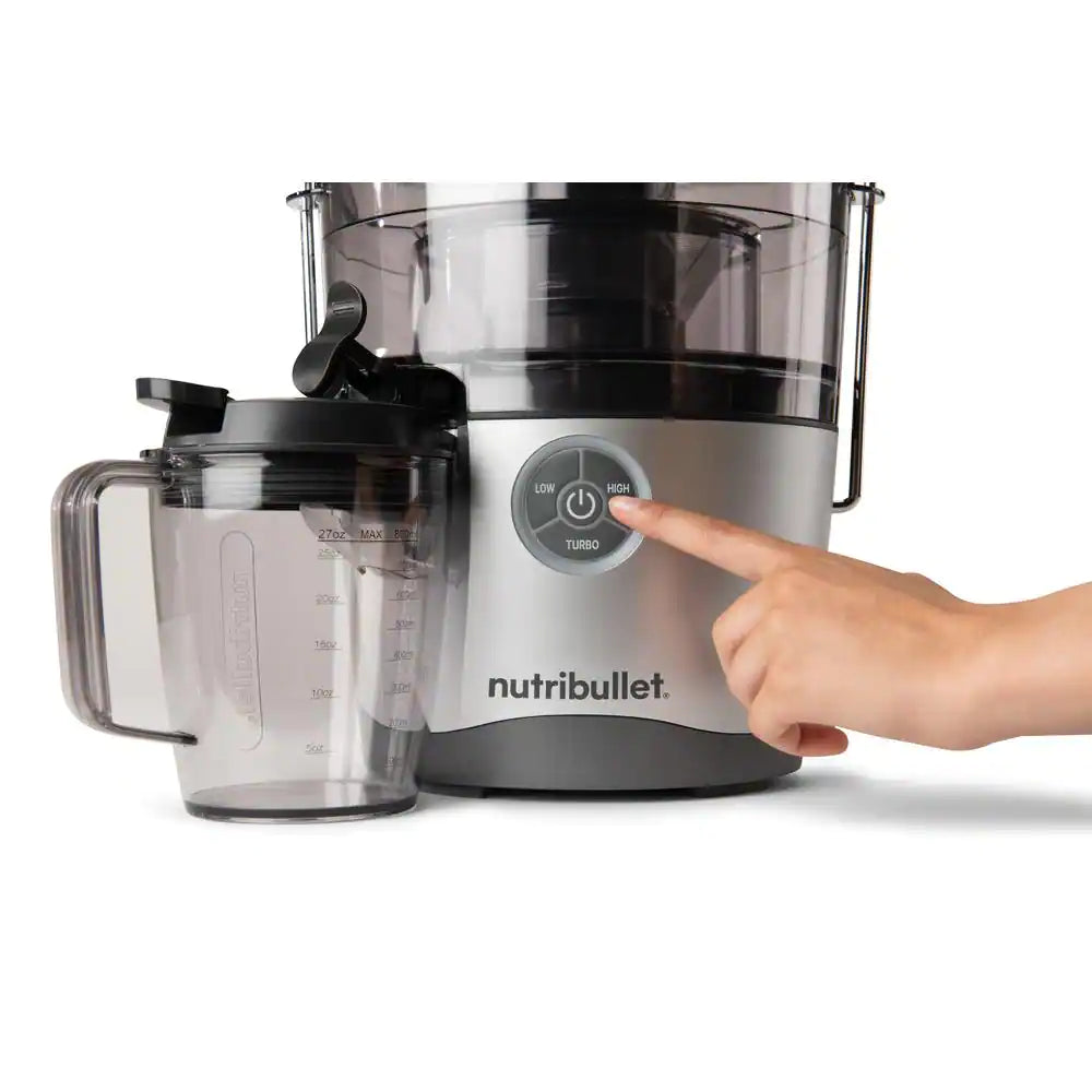 NutriBullet Pro 1000 W 67.6 oz. Stainless Steel Juicer with 27 oz. Pitcher