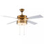 River of Goods Isabella 52 in. LED Indoor Brass and White Ceiling Fan with Light