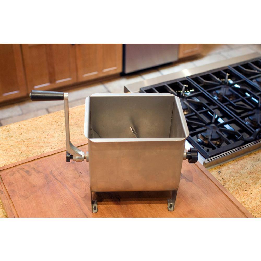 Weston Stainless Steel Manual Meat Mixer - 20 lb Capacity