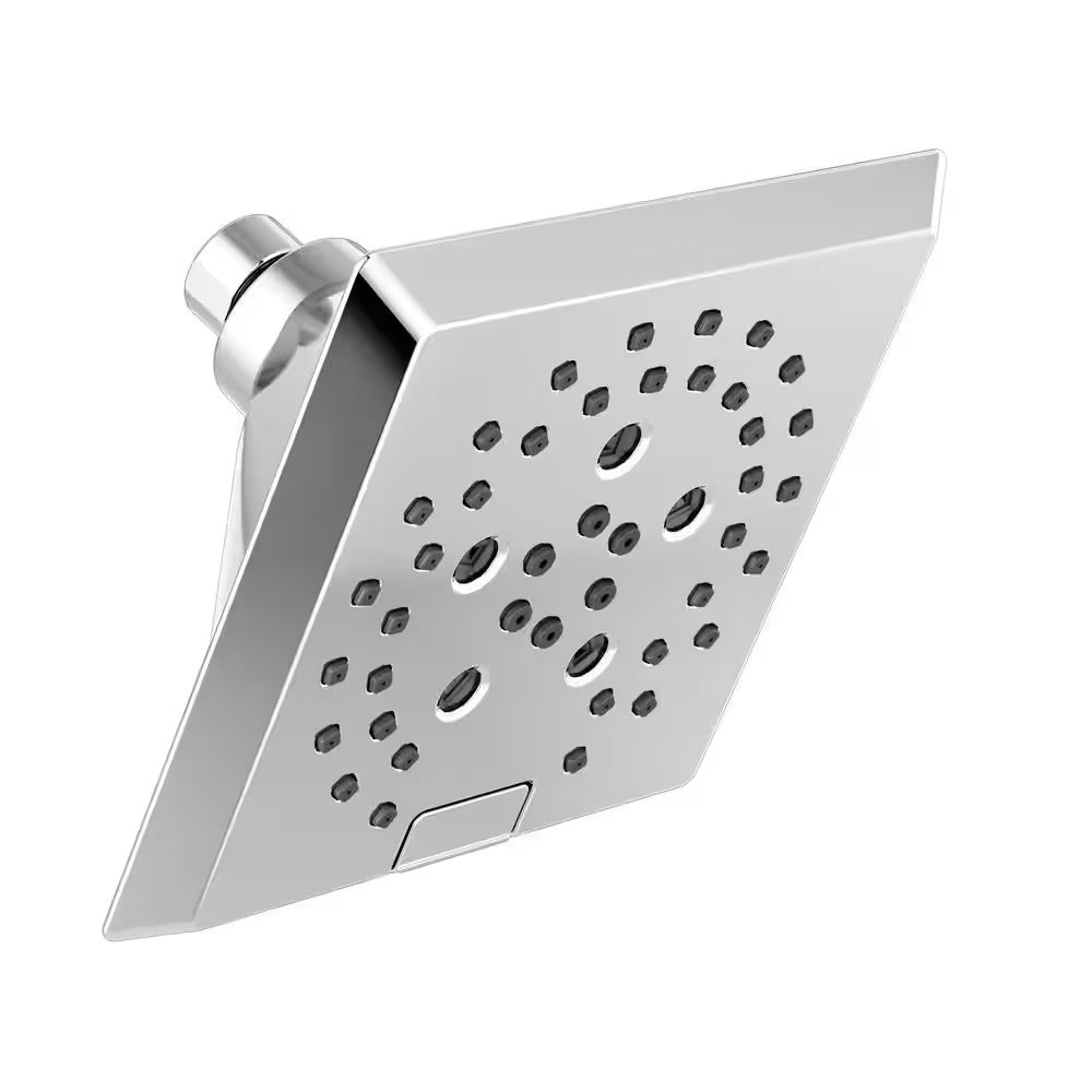 Delta 5-Spray Patterns 1.75 GPM 5.81 in. Wall Mount Fixed Shower Head with H2Okinetic in Lumicoat Chrome
