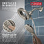 Delta In2ition 5-Spray Patterns 1.75 GPM 6.63 in. Wall Mount Dual Shower Heads in Satin Nickel