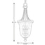 Progress Lighting Seeded Glass Collection 9.75 in. 3-Light Brushed Nickel Foyer Pendant with Clear Seeded Glass