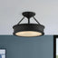 Home Decorators Collection Grafton 15 in. 3-Light Coal Semi-Flush Mount Ceiling Light