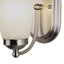 Bel Air Lighting Cabernet Collection 1-Light Brushed Nickel Wall Sconce Light Fixture with White Marbleized Shade