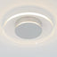 Artika Essence Disk 13 in. 1-Light Chrome Integrated LED Modern Flush Mount Ceiling Light Fixture for Kitchen and Hallway