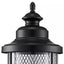 Bel Air Lighting Stewart 1-Light Black Outdoor Lamp Post Lantern Mount with Mesh Frame