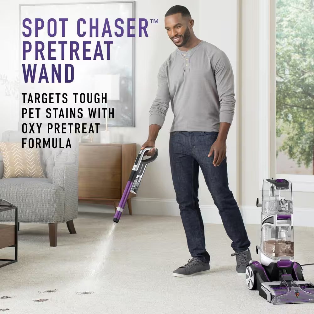HOOVER SmartWash Pet Complete Automatic Carpet Cleaner Machine with Removeable Stain Pretreat Wand