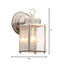 Progress Lighting 1-Light Brushed Nickel Clear Flat Glass Traditional Outdoor Wall Lantern Light
