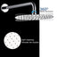 CASAINC 1-Spray Patterns Round 2-Function 10 in. Wall Mount Dual Shower Heads with Handheld in Chrome