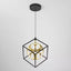 Artika Luxury 18-Watt Integrated LED Black Modern Industrial Caged Hanging Mini Pendant Light for Kitchen Island or Living Room