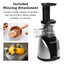 Tribest Slowstar 24 fl. oz. Black and Silver Vertical Cold Press Juicer with Mincing Attachment