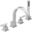 Delta Vero 2-Handle Deck-Mount Roman Tub Faucet with Hand Shower Trim Kit Only in Chrome (Valve Not Included)