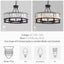 SILJOY Modern Crystal Chandelier 26 in. 6-Light Black Drum Pendant Lighting Ceiling Semi Flush Mount