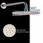 CASAINC 1-Spray Patterns Round 2-Functions 10 in. Wall Mount Dual Shower Heads with Handheld in Brushed Nickel