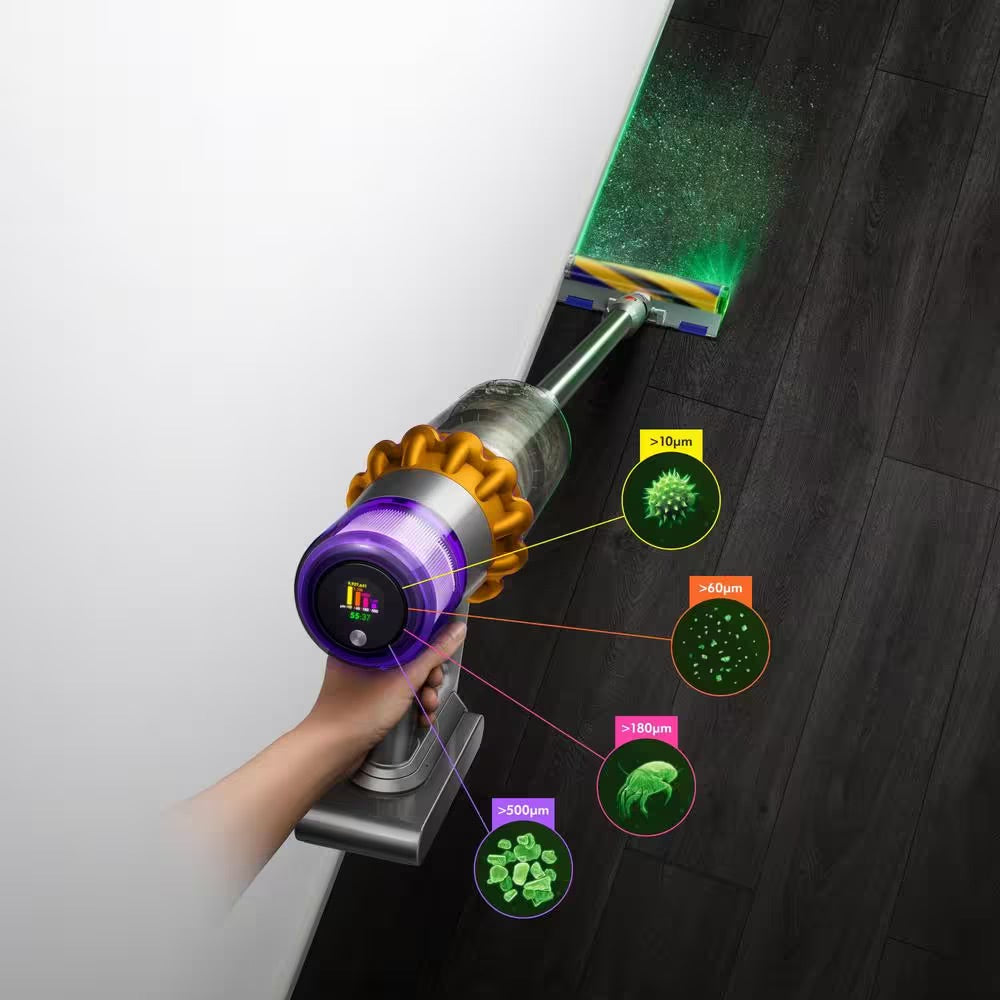 Dyson V15 Detect Bagless, Cordless, Washable Whole Machine Filtration Stick Vacuum Cleaner for All Floor Types in Nickel
