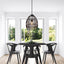 River of Goods 1-Light Black Pendant with Oversized Woven Shade