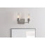 Hampton Bay Wakefield 15 in. 2-Light Brushed Nickel Modern Vanity Light with Clear Glass Shades