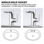 Zalerock Waterfall Single Handle Single Hole Bathroom Faucet in Chrome