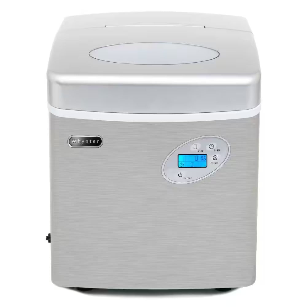 Whynter 49 lb. Portable Ice Maker in Stainless Steel with Water Connection