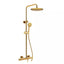 ANZZI Downpour 5-Spray Patterns with 9.5 in. Wall Mount Rainfall Dual Shower Head in Brushed Gold
