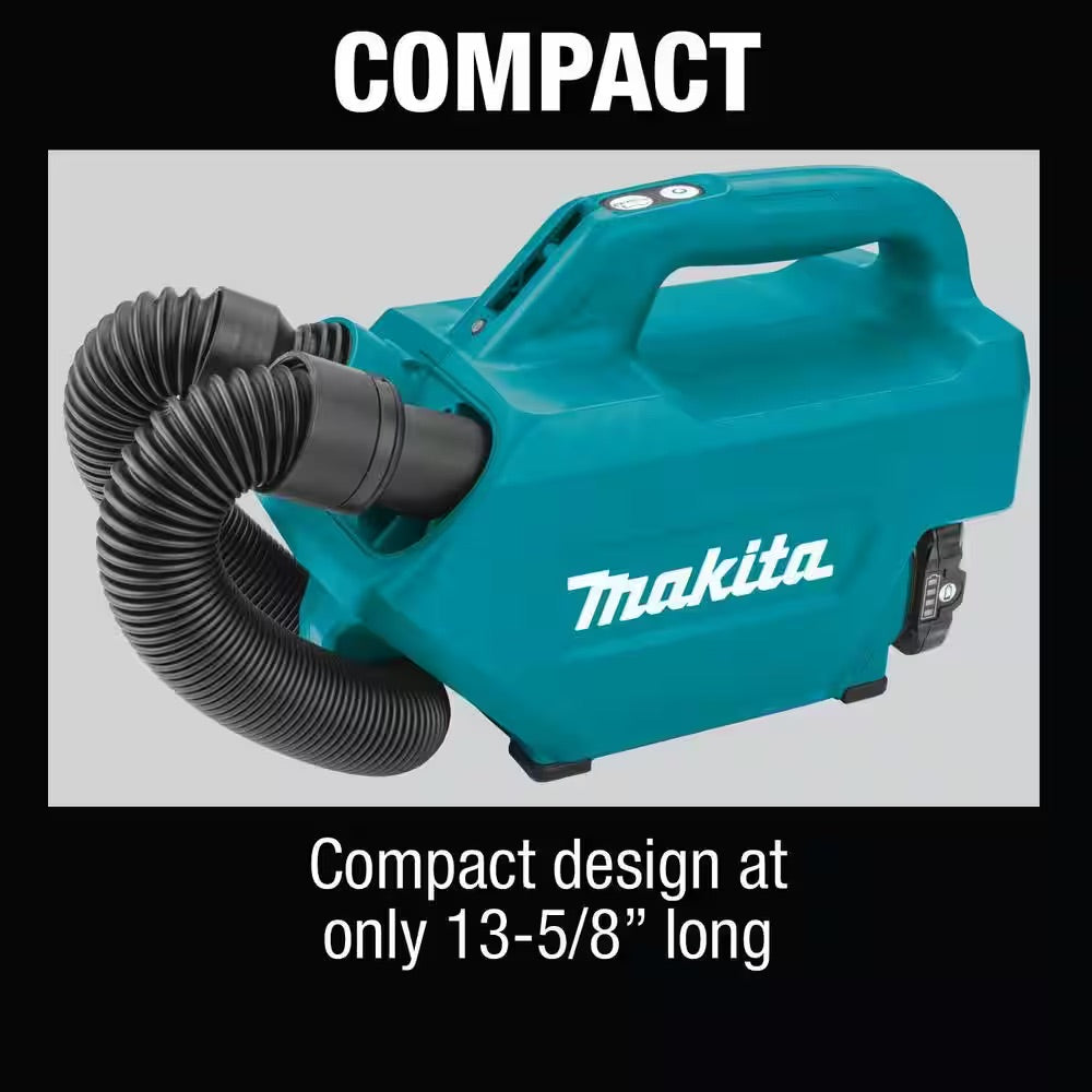 Makita 12V max CXT 2.0 Ah Lithium-Ion Cordless Vacuum Kit