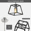 Cedar Hill 1-Light Black Mini Metal Pendant with Cage Shade kitchen Island Light
