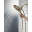 Delta In2ition 5-Spray Patterns 1.75 GPM 6.81 in. Wall Mount Dual Shower Heads in Lumicoat Champagne Bronze