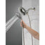 Delta In2ition 5-Spray Patterns 1.75 GPM 6.81 in. Wall Mount Dual Shower Heads in Lumicoat Stainless