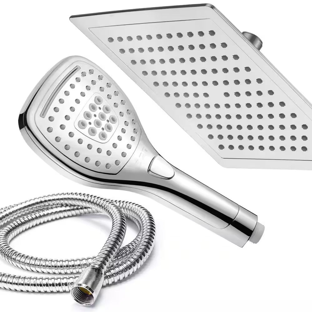 Dream Spa 5-spray 9 in. Dual Shower Head and Handheld Shower Head with Waterfall in Chrome