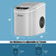 Costway 14 in. 26 lbs. Portable Compact Electric Ice Maker Machine Mini Cub in Sliver