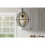 Home Decorators Collection Barton Bay 1-Light Coal and Honey Gold Globe Mini Pendant Hanging Light, Kitchen Pendant Lighting