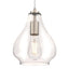 Westinghouse Wes 1-Light Brushed Nickel Mini Pendant with Clear Glass Shade