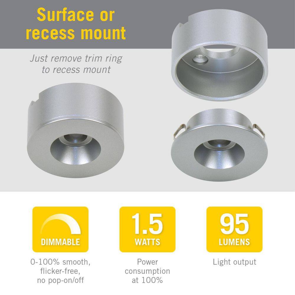 Armacost Lighting Dot Dimmable Under Cabinet LED Puck Light 4000K