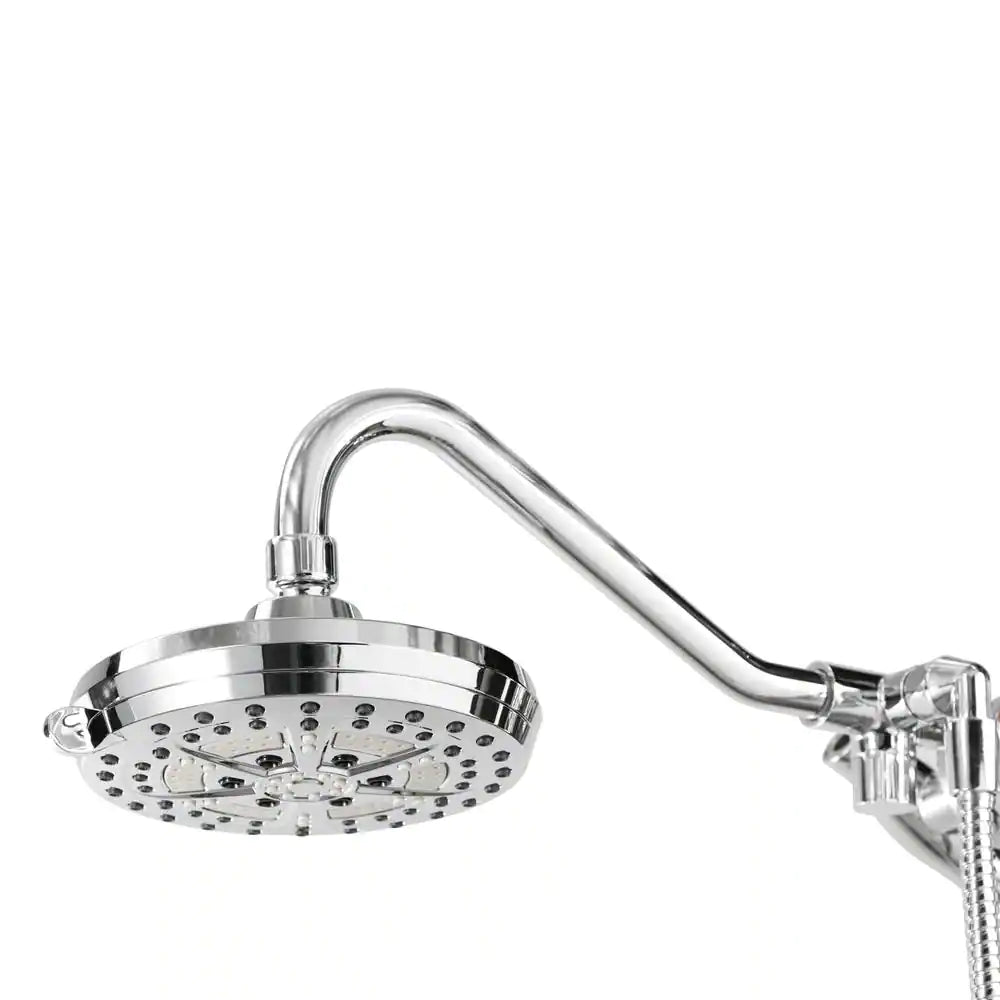 PULSE Showerspas 6-spray 7 in. Dual Shower Head and Handheld Shower Head with Low Flow in Chrome