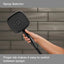KOHLER Fordra 3-Spray Patterns 5.375 in. Wall Mount Handheld Shower Head in Matte Black