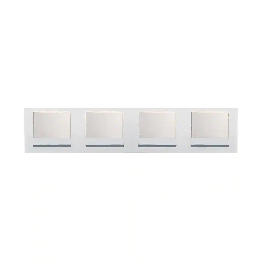 Home Decorators Collection Alberson 5.1 in. W 4-Light Chrome Integrated LED Bathroom Vanity Light Bar