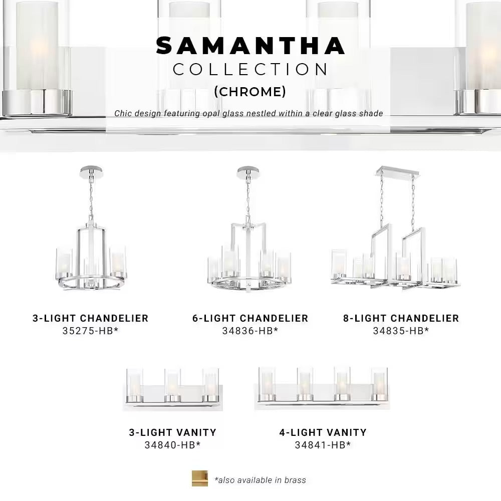 Home Decorators Collection Samantha 19.5 in. 3-Light Chrome LED Bathroom Vanity Light