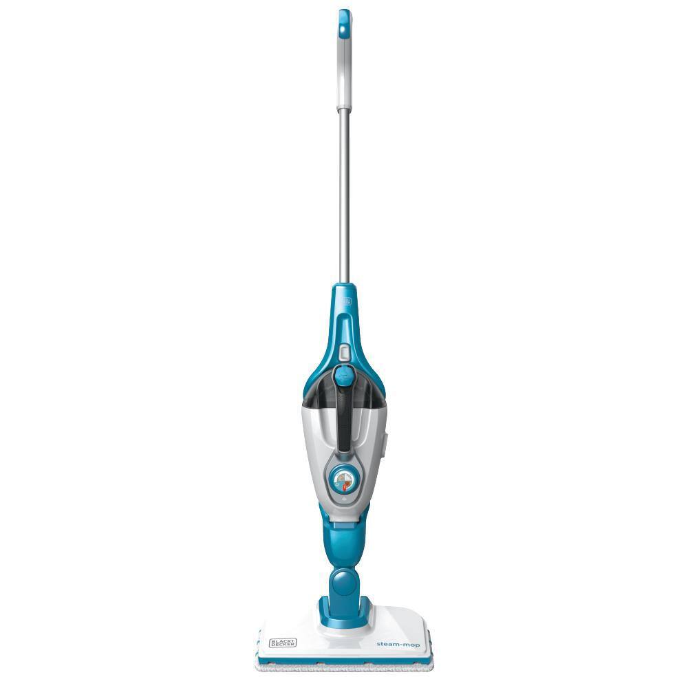 BLACK+DECKER 5-in-1 Steam Mop and Portable Steamer with Squeegee and (3) Brushes
