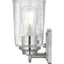 Hampton Bay Evangeline 23 in. 3-Light Brushed Nickel Farmhouse Bathroom Vanity Light with Clear Seeded Glass Shades