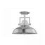 Hampton Bay Wilhelm 12 in. 1-Light Brushed Steel Farmhouse Semi-Flush Mount Kitchen Ceiling Light Fixture