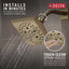Delta Pivotal 5-Spray Patterns 1.75 GPM 5.81 in. Wall Mount Fixed Shower Head with H2Okinetic in Lumicoat Champagne Bronze