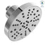 Delta Pivotal 5-Spray Patterns 1.75 GPM 6 in. Wall Mount Fixed Shower Head with H2Okinetic in Lumicoat Chrome
