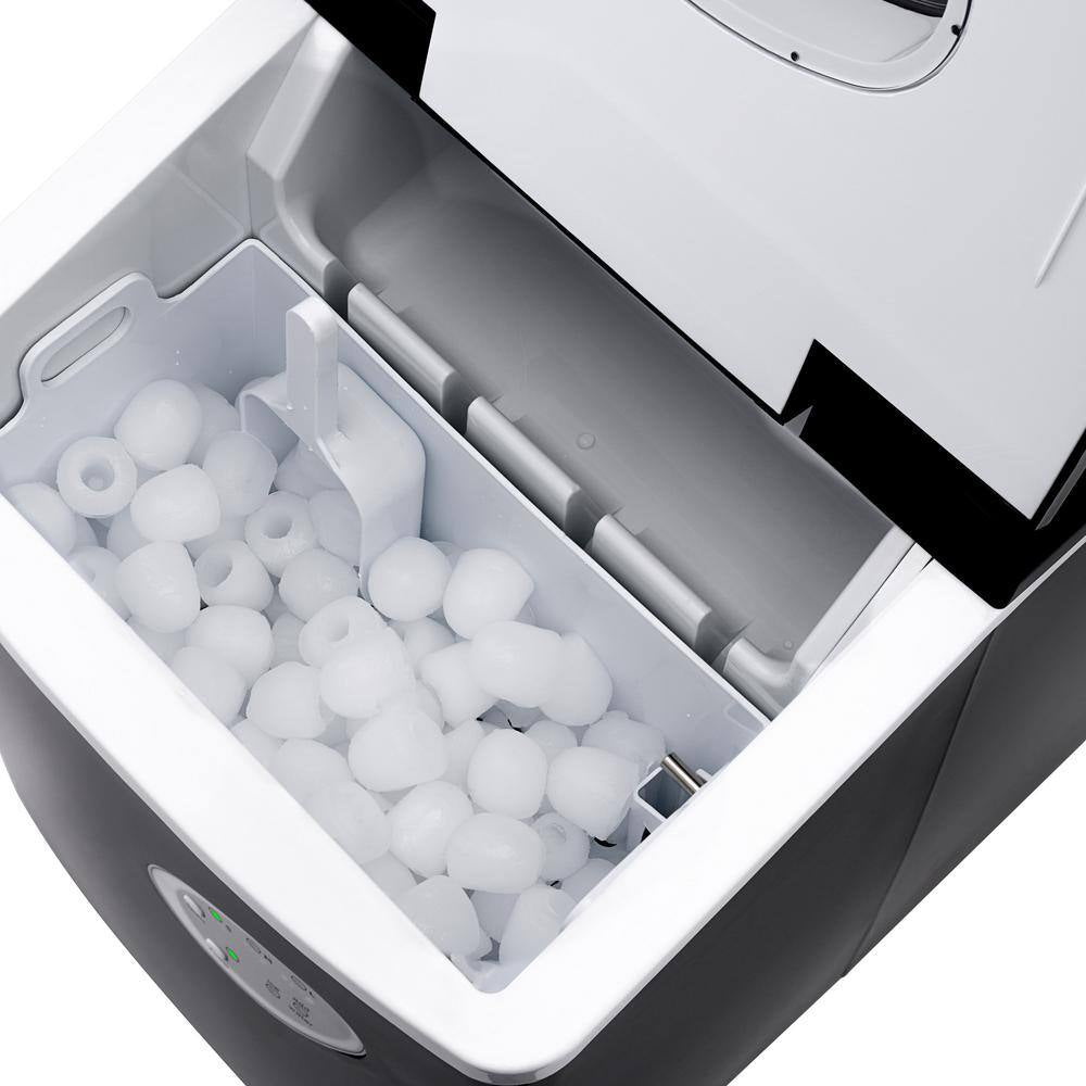 NewAir Portable 28 lb. of Ice a Day Countertop Ice Maker BPA Free Parts with 3 Ice Sizes and Ice Scoop - Black