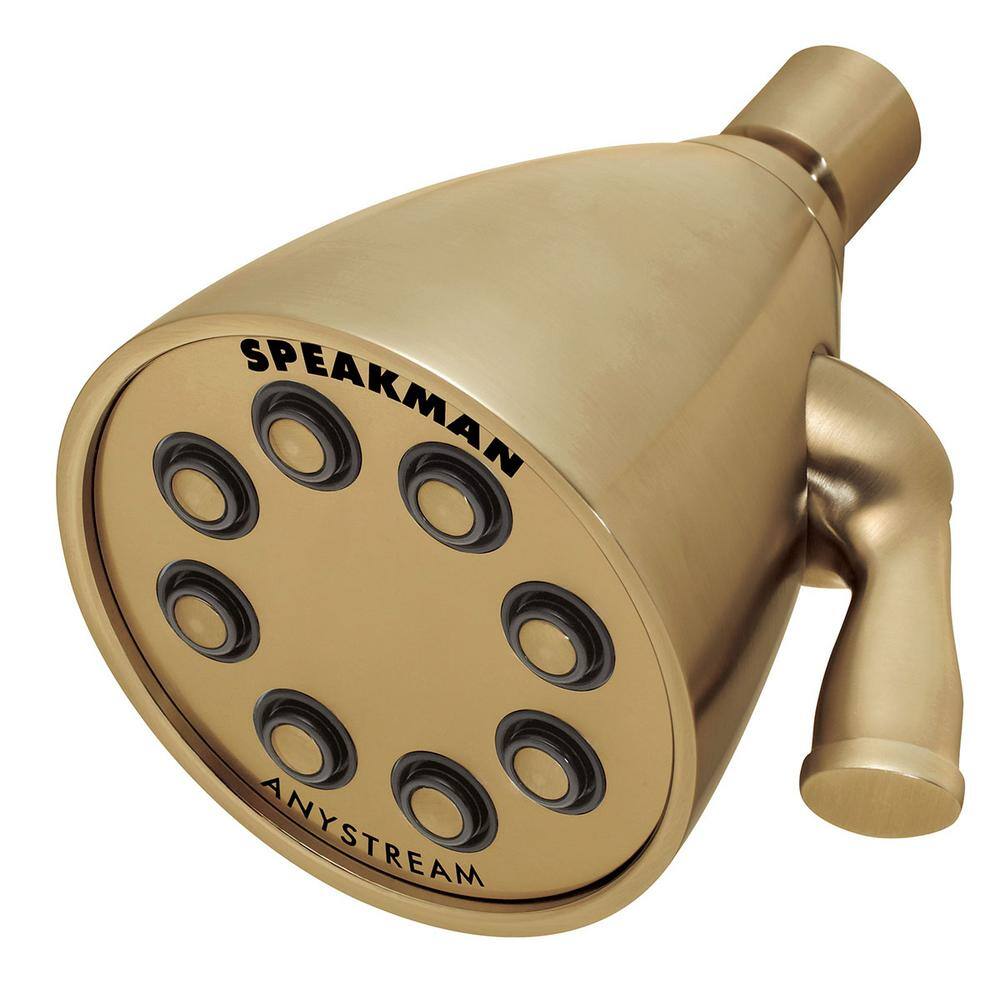 Speakman 3-Spray 3.6 in. Single Wall MountHigh Pressure Fixed Adjustable Shower Head in Brushed Bronze