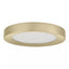Home Decorators Collection Calloway 13 in. Brushed Brass Integrated LED 5CCT Flush Mount