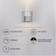 Artika Essence 4.3 in. 1-Light Chrome Integrated LED Modern Indoor Wall Sconce Light Fixture for Bathroom with Bubble Glass