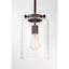 Hampton Bay Mullins 6.75 in. 1-Light Oil Rubbed Bronze Mini Pendant Hanging Light, Kitchen Pendant Lighting